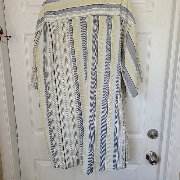 (682) Nautica Men's Classic Short Sleeve Button Down Shirt, 2XLT Color: Striped - Picture 14 of 14